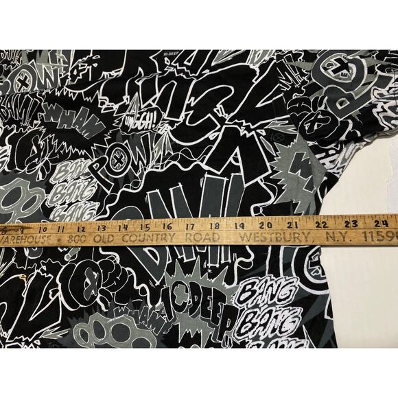 10.Deep T-Shirt Size Large Black Comic Book Line Art Graphic Tee Short Sleeve - Picture 5 of 9